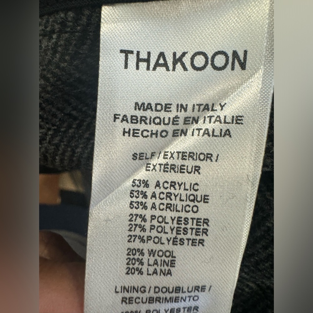 Thakoon herringbone wrap tie coat. Size M. Made in Italy - Picture 5 of 6
